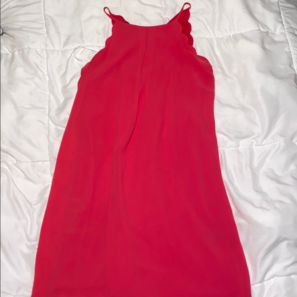 Pink, scalloped dress